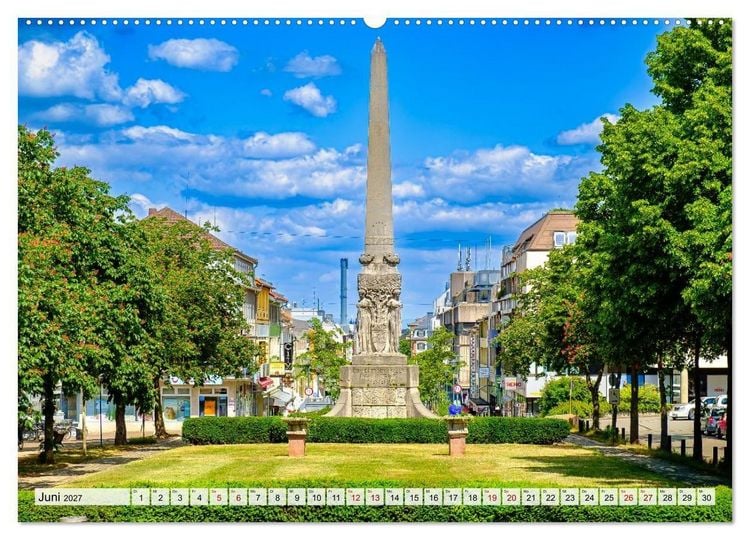 Produktbild: Ein Blick auf Darmstadt in Farbe (Wandkalender 2027 DIN A2 quer), CALVENDO Monatskalender