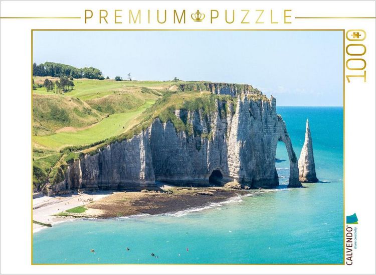 Produktbild: CALVENDO Puzzle Etretat - Alabasterk&uuml;ste | 1000 Teile Lege-Gr&ouml;&szlig;e 64x48cm Foto-Puzzle f&uuml;r gl&uuml;ckliche Stunden