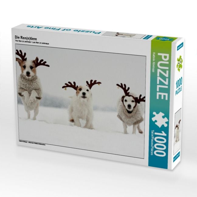 Produktbild: CALVENDO Puzzle Die Ren(n)tiere 1000 Teile Puzzle quer | 1000 Teile Lege-Gr&ouml;&szlig;e 64 &times; 48 cm Foto-Puzzle f&uuml;r gl&uuml;ckliche Stunden