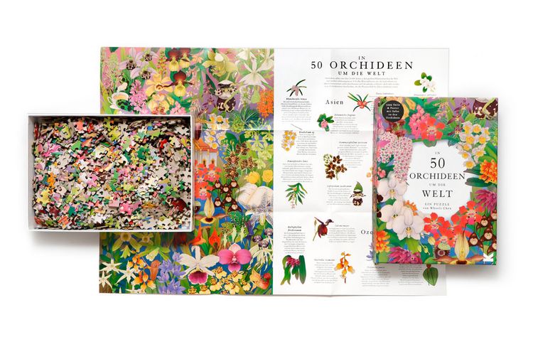 Produktbild: In 50 Orchideen um die Welt - Puzzle 1000 Teile