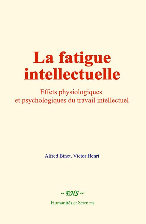 Produktbild: La fatigue intellectuelle