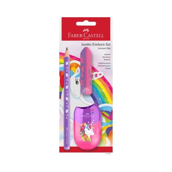 Produktbild: Faber-Castell Schreibset Einhorn Jumbo Bleistift+Acc.