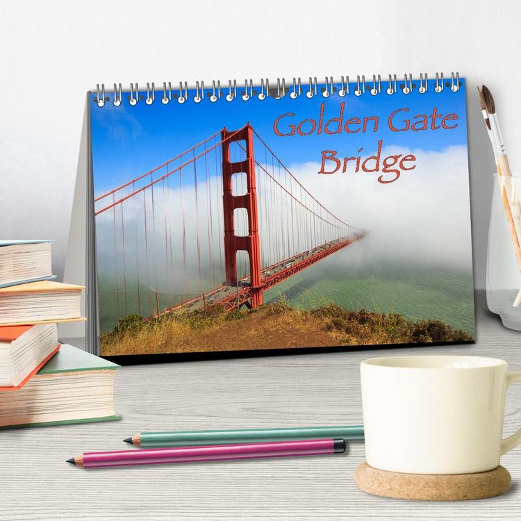 Produktbild: Golden Gate Bridge (Tischkalender 2026 DIN A5 quer), CALVENDO Monatskalender