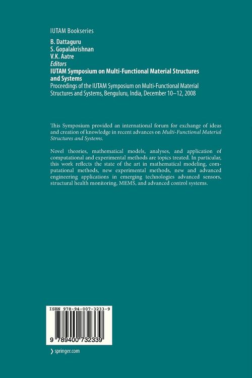 Produktbild: IUTAM Symposium on Multi-Functional Material Structures and Systems