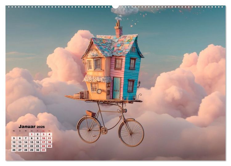 Produktbild: Ein Zuhause ist kein Winkelma&szlig;, sondern ein Gef&uuml;hl (Wandkalender 2026 DIN A2 quer), CALVENDO Monatskalender
