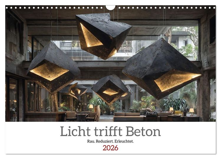Produktbild: Licht trifft Beton (Wandkalender 2026 DIN A3 quer), CALVENDO Monatskalender
