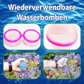 Produktbild: 3 nachhaltige Wasserbomben zum Wiederverwenden aus Silikon