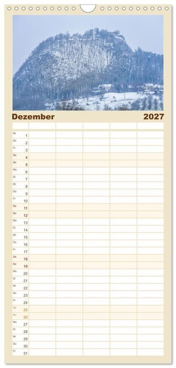 Produktbild: Familienplaner 2027 - HEGAUBERGE mit 5 Spalten (Wandkalender, 21 x 45 cm) CALVENDO