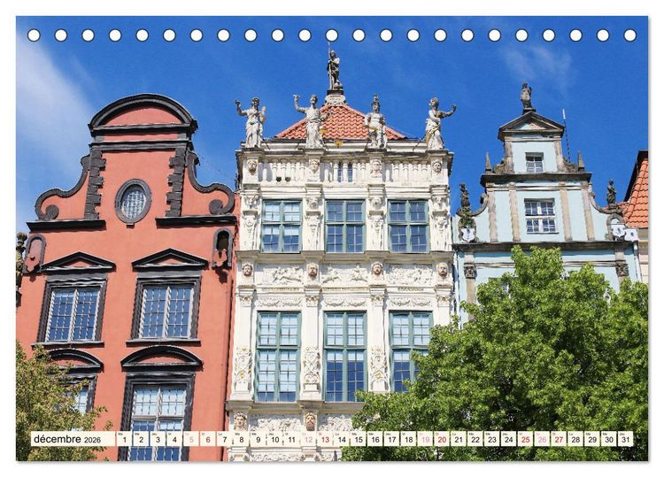 Produktbild: GDANSK - Ville portuaire de r&ecirc;ve en Pologne (Calendrier de bureau 2026 DIN A5 vertical), CALVENDO calendrier mensuel