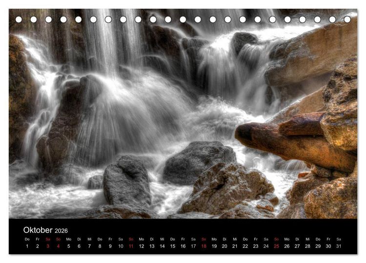 Produktbild: Kuhflucht Wasserf&auml;lle bei Farchant (Tischkalender 2026 DIN A5 quer), CALVENDO Monatskalender