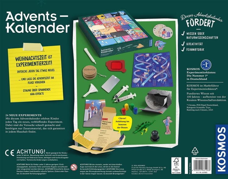 Produktbild: Adventskalender - Die sch&ouml;nsten Experimente zur Weihnachtszeit