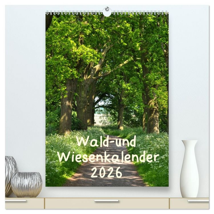 Produktbild: Wald- und Wiesenkalender 2026 Planer (hochwertiger Premium Wandkalender 2026 DIN A2 hoch), Kunstdruck in Hochglanz