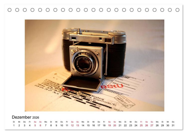 Produktbild: Kameras der DDR (Tischkalender 2026 DIN A5 quer), CALVENDO Monatskalender