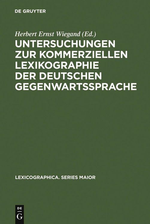 Produktbild: Untersuchungen zur kommerziellen Lexikographie der deutschen Gegenwartssprache. Band 2