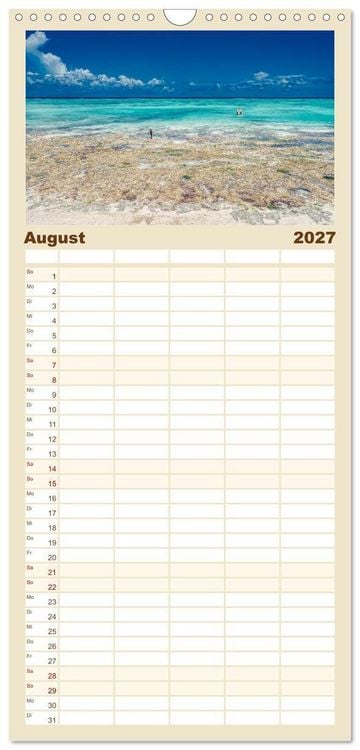 Produktbild: Familienplaner 2027 - Karibu Sansibar mit 5 Spalten (Wandkalender, 21 x 45 cm) CALVENDO