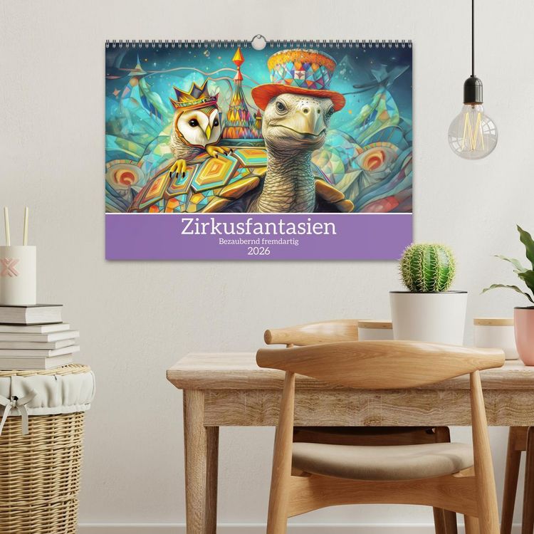 Produktbild: Zirkusfantasien - Bezaubernd fremdartig (Wandkalender 2026 DIN A3 quer), CALVENDO Monatskalender