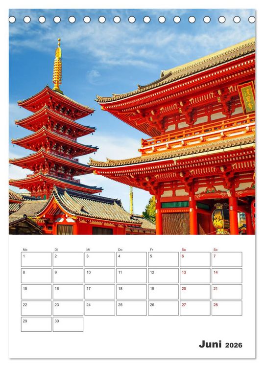 Produktbild: Schreine und Tempel - Heiligt&uuml;mern in Japan (Tischkalender 2026 DIN A5 hoch), CALVENDO Monatskalender