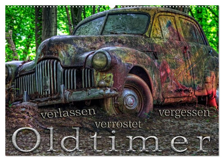 Produktbild: Oldtimer - verlassen verrostet vergessen (Wandkalender 2026 DIN A2 quer), CALVENDO Monatskalender