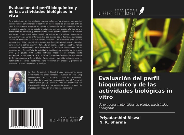 Produktbild: Evaluaci&oacute;n del perfil bioqu&iacute;mico y de las actividades biol&oacute;gicas in vitro