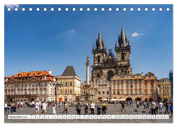 Produktbild: Tschechische Republik - Prag (Tischkalender 2026 DIN A5 quer), CALVENDO Monatskalender