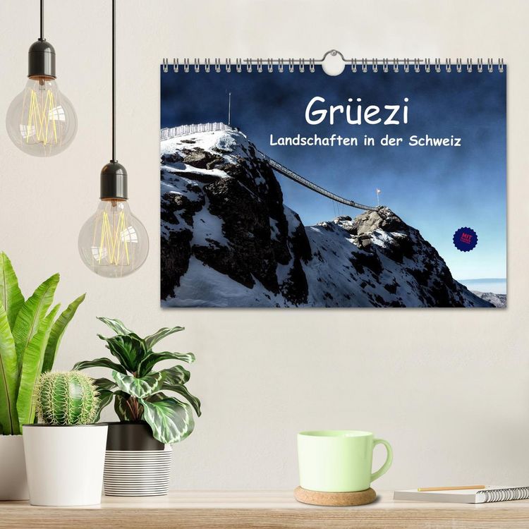 Produktbild: Gr&uuml;ezi . Landschaften in der Schweiz Planer (Wandkalender 2026 DIN A4 quer), CALVENDO Monatskalender