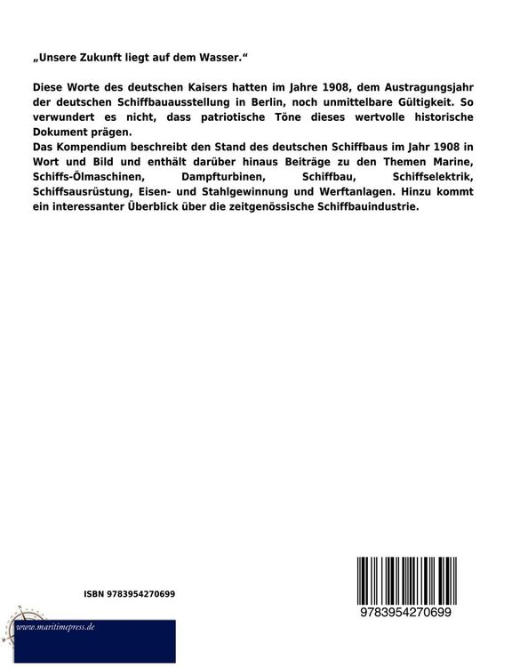 Produktbild: Deutscher Schiffbau 1908