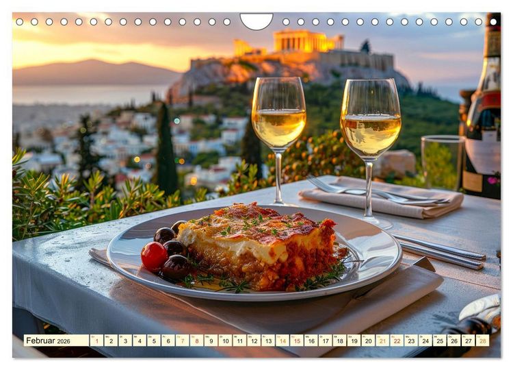 Produktbild: Europa f&uuml;r Gourmets - landestypische Gerichte erleben (Wandkalender 2026 DIN A4 quer), CALVENDO Monatskalender