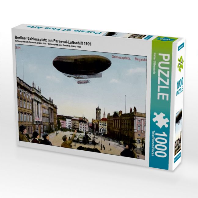 Produktbild: CALVENDO Puzzle Berliner Schlossplatz mit Parseval-Luftschiff 1909 | 1000 Teile Lege-Gr&ouml;&szlig;e 64x48cm Foto-Puzzle f&uuml;r gl&uuml;ckliche Stunden