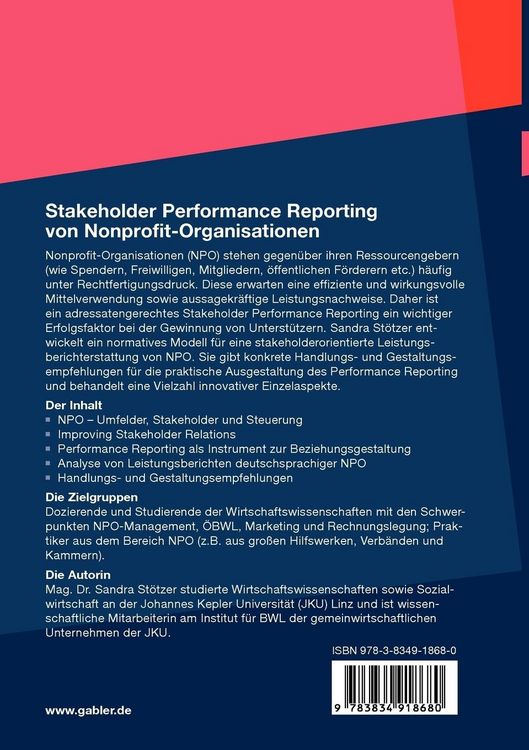 Produktbild: Stakeholder Performance Reporting von Nonprofit-Organisationen