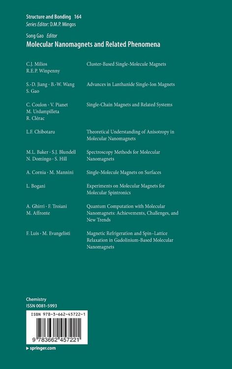 Produktbild: Molecular Nanomagnets and Related Phenomena