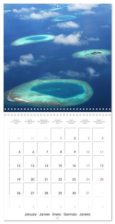 Produktbild: Maldives - Sun, water and beach (Wall Calendar 2026 12 &times; 12 Inch) CALVENDO 12 Month Wall Calendar