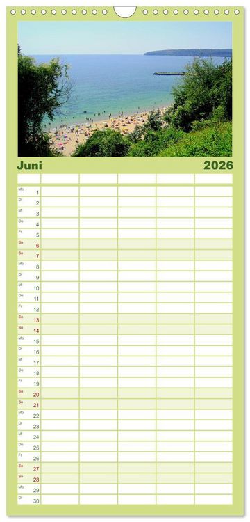 Produktbild: Familienplaner 2026 - Bulgarien, von Varna bis zum Kap Kaliakra mit 5 Spalten (Wandkalender, 21 x 45 cm) CALVENDO
