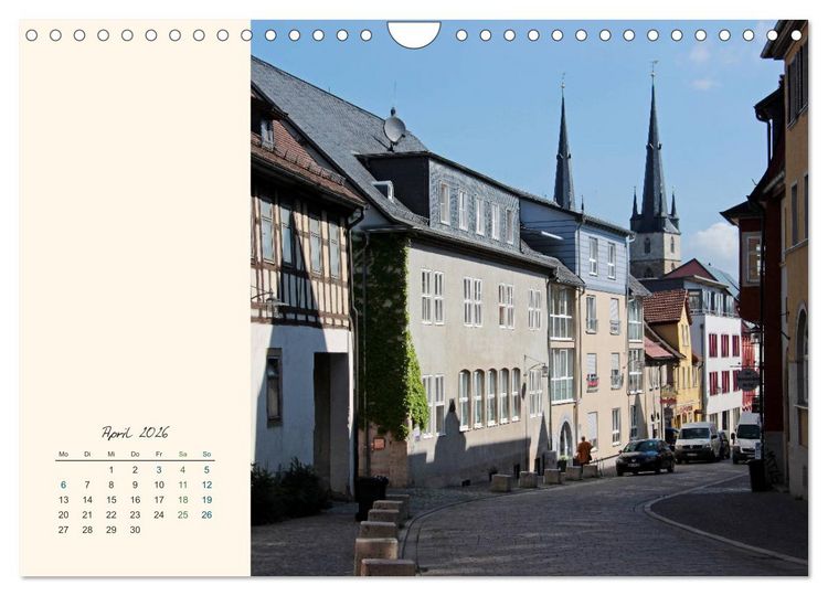 Produktbild: Saalfeld an der Saale &ndash; mein Streifzug durch die historische Altstadt (Wandkalender 2026 DIN A4 quer), CALVENDO Monatskalender