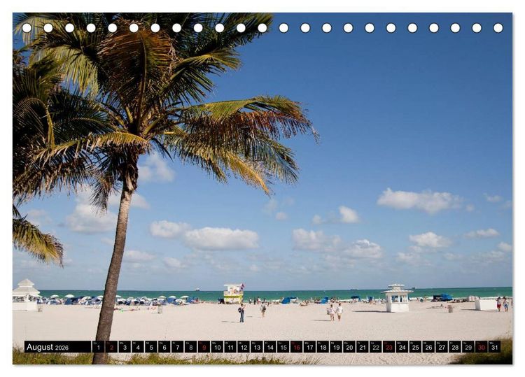 Produktbild: Miami und Florida (Tischkalender 2026 DIN A5 quer), CALVENDO Monatskalender
