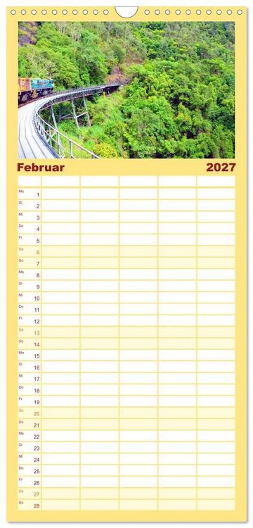 Produktbild: Familienplaner 2027 - Faszination Australien - eine Traumreise mit 5 Spalten (Wandkalender, 21 x 45 cm) CALVENDO