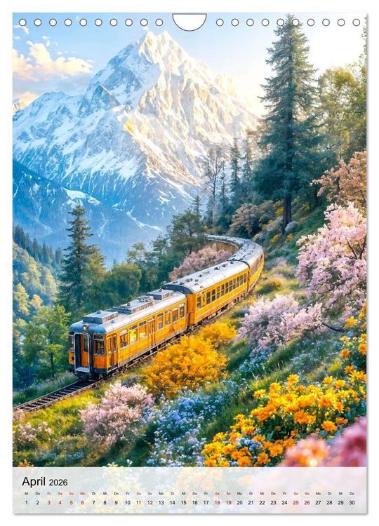 Produktbild: Eisenbahnen - Miniaturbahnen zwischen Fantasie und Fernweh (Wandkalender 2026 DIN A4 hoch), CALVENDO Monatskalender