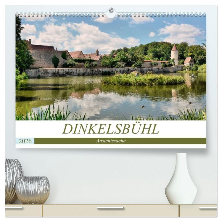Produktbild: Dinkelsb&uuml;hl - Ansichtssache (hochwertiger Premium Wandkalender 2026 DIN A2 quer), Kunstdruck in Hochglanz