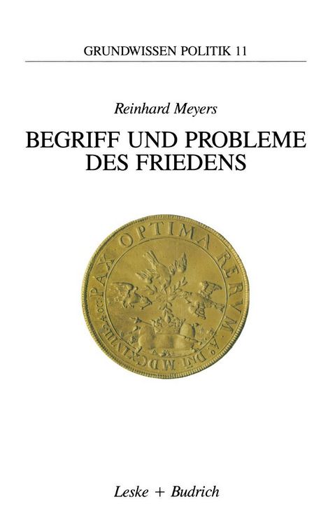 Produktbild: Begriff und Probleme des Friedens