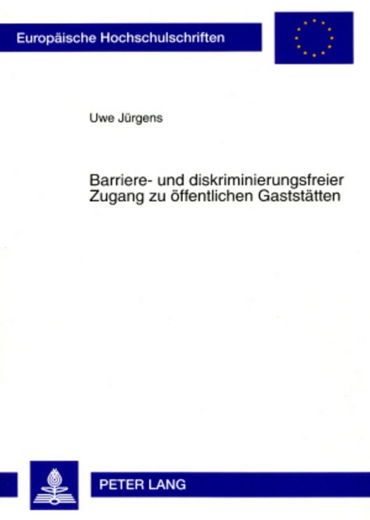 Produktbild: Barriere- und diskriminierungsfreier Zugang zu oeffentlichen Gaststaetten