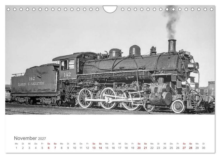 Produktbild: US-Dampflokomotiven (Wandkalender 2027 DIN A4 quer), CALVENDO Monatskalender