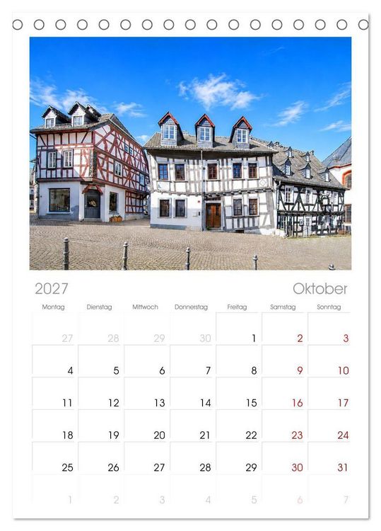 Produktbild: Tischplaner 2027 - Idstein und seine Fachwerkh&auml;user (A5 Tischkalender zum Aufstellen) CALVENDO