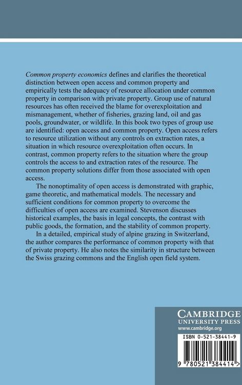 Produktbild: Common Property Economics