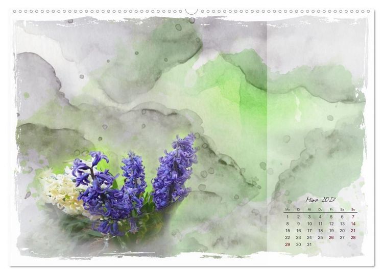 Produktbild: Natur und Farbe Fotografie trifft Aquarell (Wandkalender 2027 DIN A2 quer), CALVENDO Monatskalender