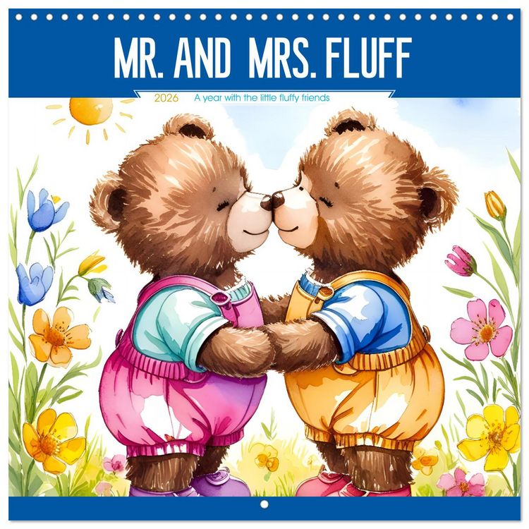 Produktbild: Mr. and Mrs. Fluff (Wall Calendar 2026 12 &times; 12 Inch) CALVENDO 12 Month Wall Calendar