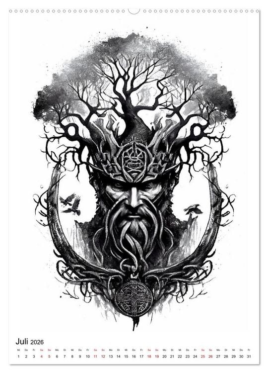 Produktbild: Welt und Mythologie der Wikinger (Wandkalender 2026 DIN A2 hoch), CALVENDO Monatskalender