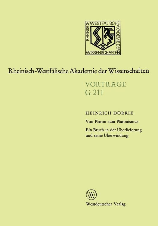 Produktbild: Von Platon zum Platonismus Ein Bruch in der &Uuml;berlieferung und seine &Uuml;berwindung