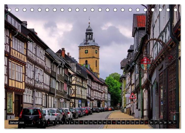 Produktbild: Goslar - Hanse- und Kaiserstadt im Harz (Tischkalender 2026 DIN A5 quer), CALVENDO Monatskalender