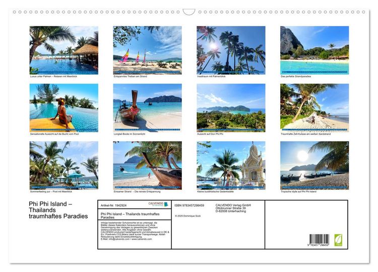 Produktbild: Phi Phi Island &ndash; Thailands traumhaftes Paradies (Wandkalender 2026 DIN A2 quer), CALVENDO Monatskalender