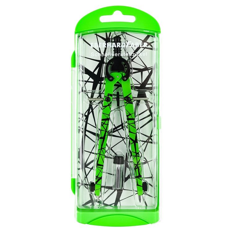 Produktbild: EBERHARD FABER Schnellverstellzirkel neon gr&uuml;n &Oslash;39cm 3 Teile