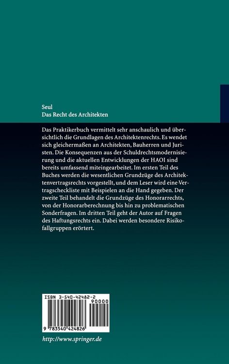 Produktbild: Das Recht des Architekten
